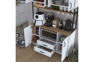 Multifunktionsskab Cerreta 169 Valnød / Hvid - Hvid - Hus & renovering - Køkken & bad - Køkken & bryggers