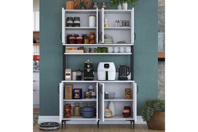 Multifunktionsskab Cerreta 173 Hvid - Hvid - Hus & renovering - Køkken & bad - Køkken & bryggers