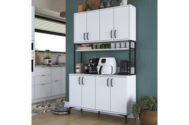 Multifunktionsskab Cerreta 173 Hvid - Hvid - Hus & renovering - Køkken & bad - Køkken & bryggers