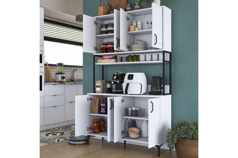 Multifunktionsskab Cerreta 173 Hvid - Hvid - Hus & renovering - Køkken & bad - Køkken & bryggers