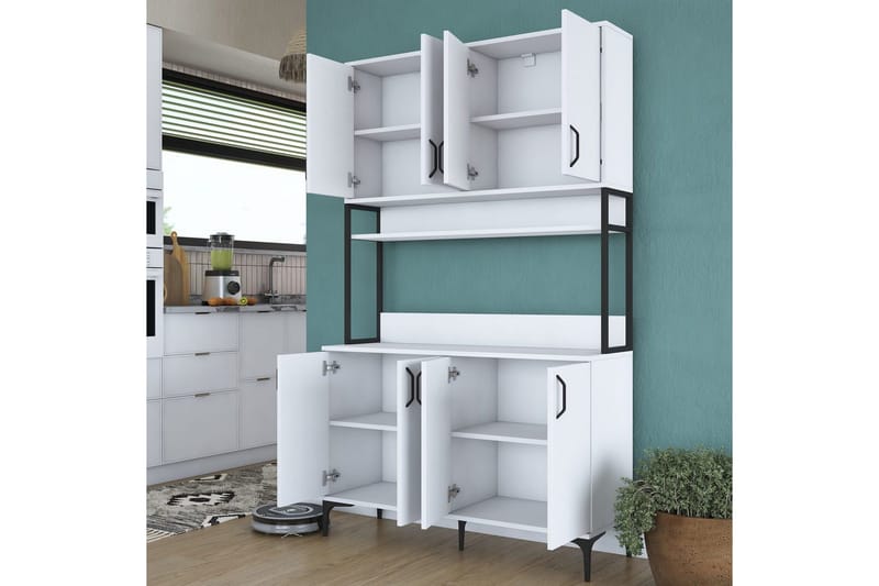Multifunktionsskab Cerreta 173 Hvid - Hvid - Hus & renovering - Køkken & bad - Køkken & bryggers