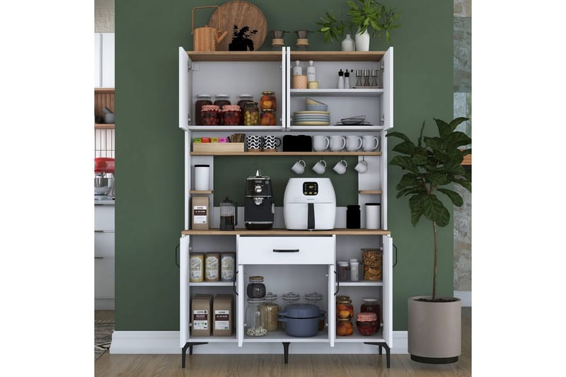Multifunktionsskab Cerreta 177 Hvid - Hvid - Hus & renovering - Køkken & bad - Køkken & bryggers