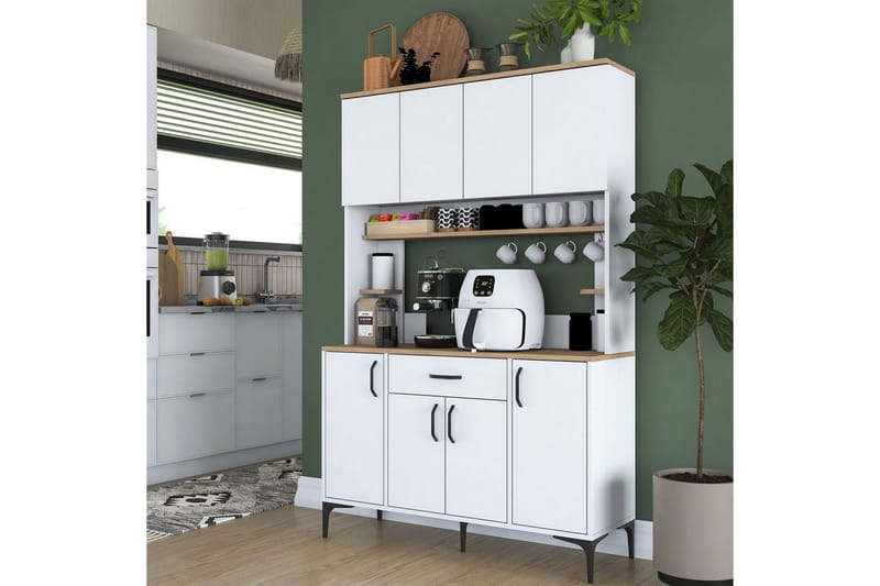 Multifunktionsskab Cerreta 177 Hvid - Hvid - Hus & renovering - Køkken & bad - Køkken & bryggers