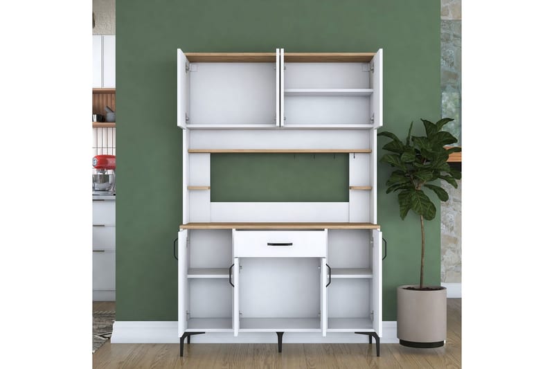 Multifunktionsskab Cerreta 177 Hvid - Hvid - Hus & renovering - Køkken & bad - Køkken & bryggers