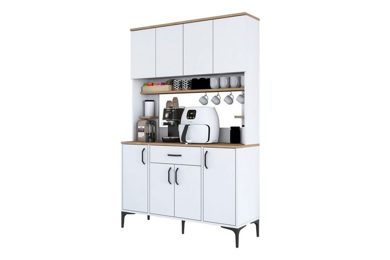 Multifunktionsskab Cerreta 177 Hvid, Hvid