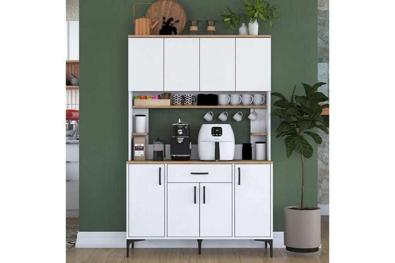 Multifunktionsskab Cerreta 177 Hvid - Hvid - Hus & renovering - Køkken & bad - Køkken & bryggers