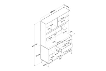 Multifunktionsskab Cerreta 177 Hvid - Hvid - Hus & renovering - Køkken & bad - Køkken & bryggers