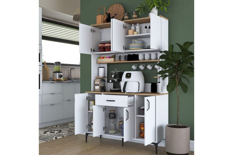 Multifunktionsskab Cerreta 177 Hvid - Hvid - Hus & renovering - Køkken & bad - Køkken & bryggers