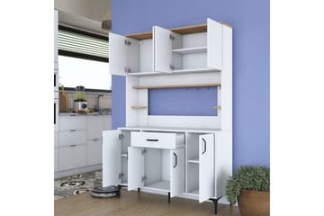 Multifunktionsskab Cerreta 177 Valnød / Hvid - Valnød / Hvid - Hus & renovering - Køkken & bad - Køkken & bryggers