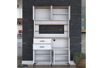 Multifunktionsskab Cerreta 179 Valnød / Hvid - Valnød / Hvid - Hus & renovering - Køkken & bad - Køkken & bryggers