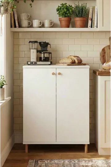 Multifunktionsskab Hanah Home Peka Cabinet (60 x 85 x 30 cm) Hvid - Hvid - Hus & renovering - Køkken & bad - Køkken & bryggers