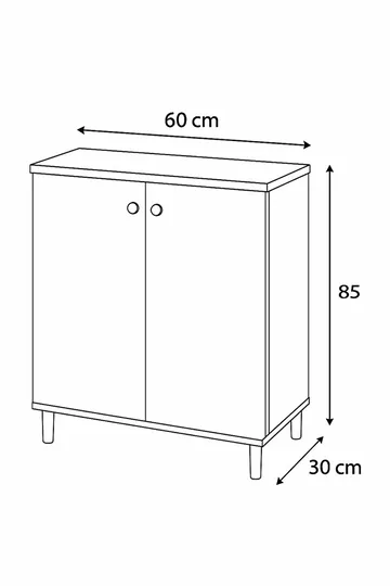 Multifunktionsskab Hanah Home Peka Cabinet (60 x 85 x 30 cm) Hvid - Hvid - Hus & renovering - Køkken & bad - Køkken & bryggers
