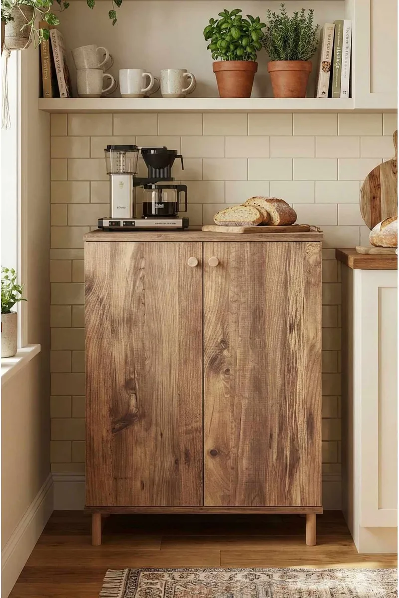 Multifunktionsskab Hanah Home Peka Cabinet (60 x 85 x 30 cm) Fyrretræ, Fyrretræ