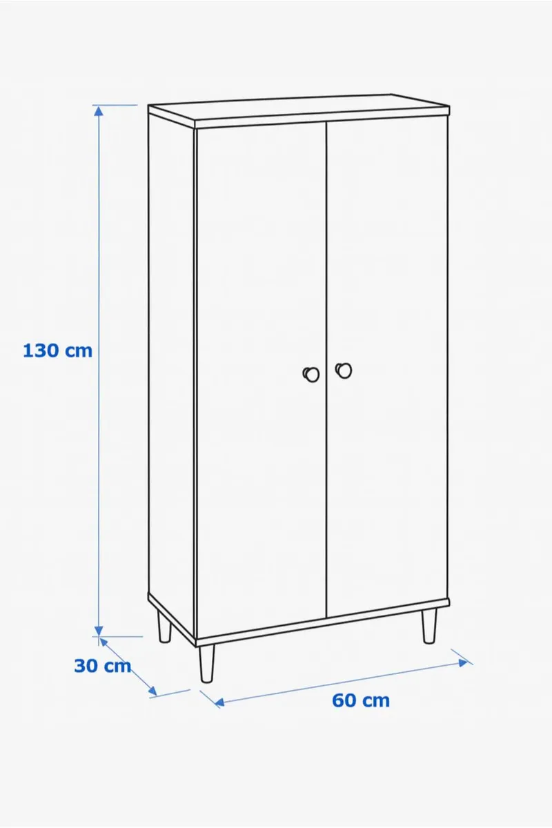 Multifunktionsskab Hanah Home Pika Multi (60 x 130 x 30 cm) Fyrretræ - Fyrretræ - Hus & renovering - Køkken & bad - Køkken & bryggers