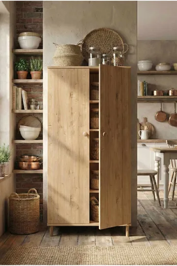 Multifunktionsskab Hanah Home Pika Multi (60 x 130 x 30 cm) Sapphire Oak - Sapphire Oak - Hus & renovering - Køkken & bad - Køkken & bryggers