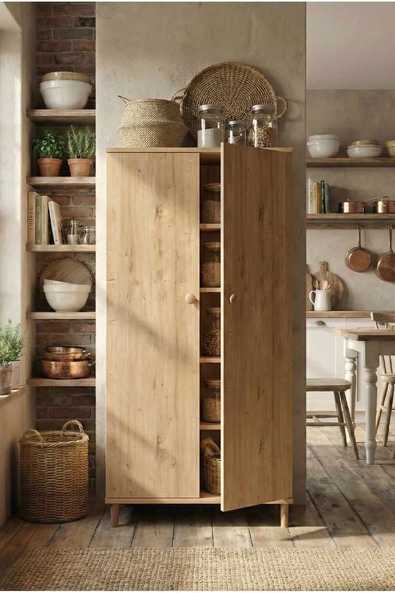 Multifunktionsskab Hanah Home Pika Multi (60 x 130 x 30 cm) Sapphire Oak, Sapphire Oak