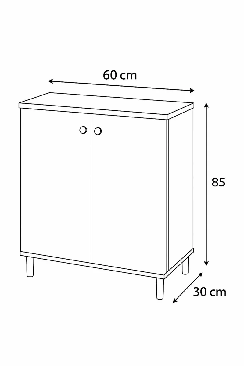 Multifunktionsskab Hanah Home Peka Cabinet (60 x 85 x 30 cm) Fyrretræ - Fyrretræ - Hus & renovering - Køkken & bad - Køkken & bryggers