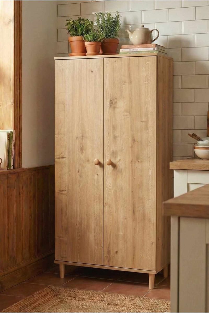 Multifunktionsskab Hanah Home Pika Multi (60 x 130 x 30 cm) Sapphire Oak - Sapphire Oak - Hus & renovering - Køkken & bad - Køkken & bryggers