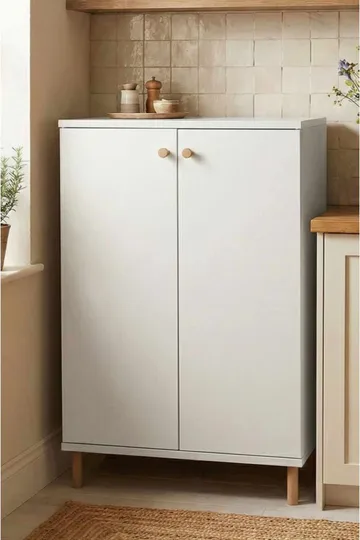Multifunktionsskab Hanah Home Peka Cabinet (60 x 85 x 30 cm) Hvid - Hvid - Hus & renovering - Køkken & bad - Køkken & bryggers