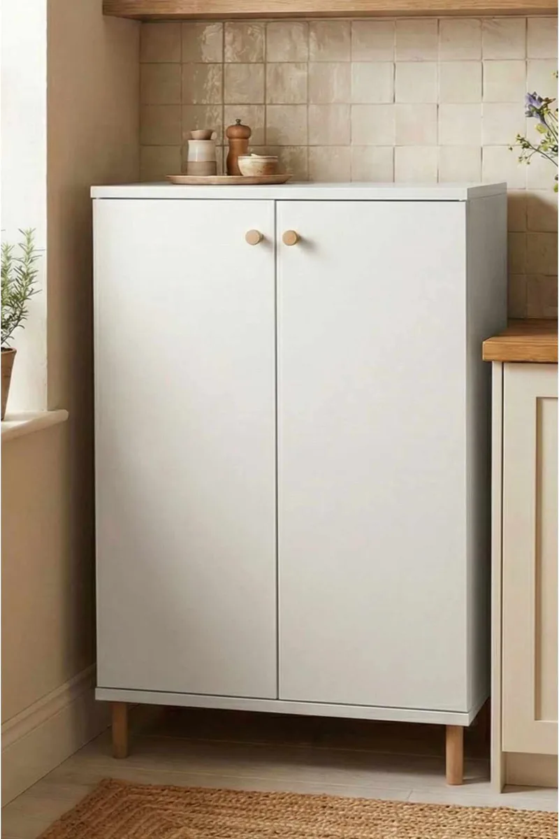 Multifunktionsskab Hanah Home Peka Cabinet (60 x 85 x 30 cm) Hvid - Hvid - Hus & renovering - Køkken & bad - Køkken & bryggers