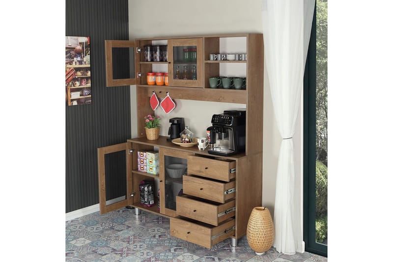 Multifunktionsskab Jatin Kaukasiske Eg - Kaukasiske Eg - Hus & renovering - Køkken & bad - Køkken & bryggers