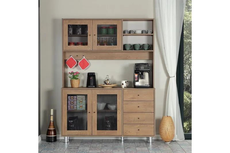 Multifunktionsskab Jatin Kaukasiske Eg - Kaukasiske Eg - Hus & renovering - Køkken & bad - Køkken & bryggers