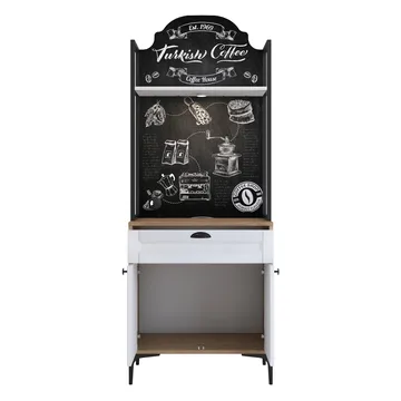 Multifunktionsskab Wallxpert Fenn (70 x 184,6 x 40 cm) Valnød Hvid - Valnød og hvid - Hus & renovering - Køkken & bad - Køkken & bryggers