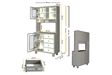 Multifunktionsskab Periorport Antracit - Antracit - Hus & renovering - Køkken & bad - Køkken & bryggers