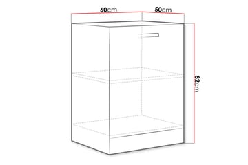 Multiline skab med døre 60x50x82 cm - Grå - Hus & renovering - Køkken & bad - Køkken & bryggers