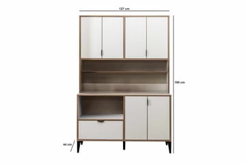 Olyros opbevaringsmøbel 127x190 cm - Hvid - Hus & renovering - Køkken & bad - Køkken & bryggers