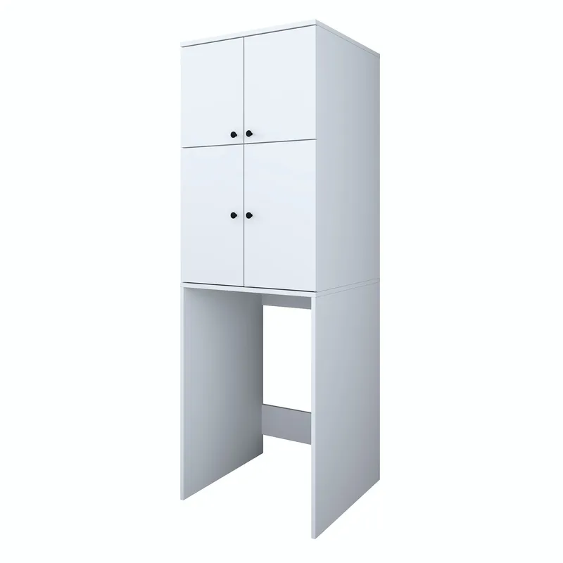 Vaskemaskineskab Wallxpert Cleo Shelf (65 x 193,6 x 62,5 cm) Hvid - Hvid - Hus & renovering - Køkken & bad - Køkken & bryggers