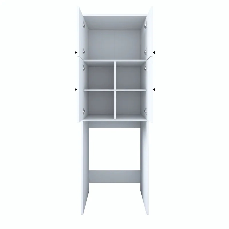 Vaskemaskineskab Wallxpert Cleo Shelf (65 x 193,6 x 62,5 cm) Hvid - Hvid - Hus & renovering - Køkken & bad - Køkken & bryggers