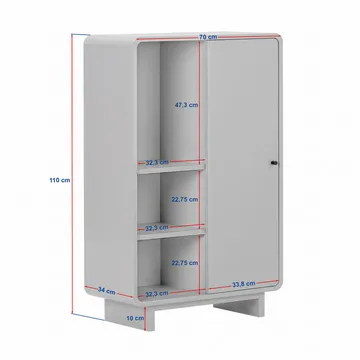 Zavio Multifunktionsskab 70x110x34 cm - Milano Walnut - Hus & renovering - Køkken & bad - Køkken & bryggers
