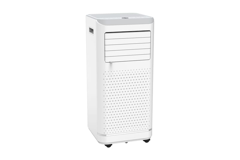 Aircondition | 9000 BTU | 37 m² | Lille bærbar støjsvag AC | Med fjernbetjening, Hvid