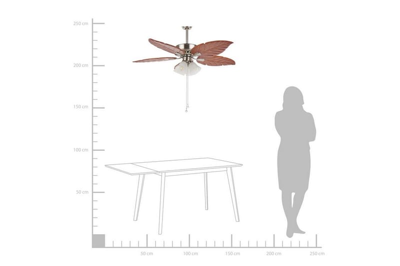 Astara Loftventilator med Belysning - Sølv - Ventilatorer - Loftventilator