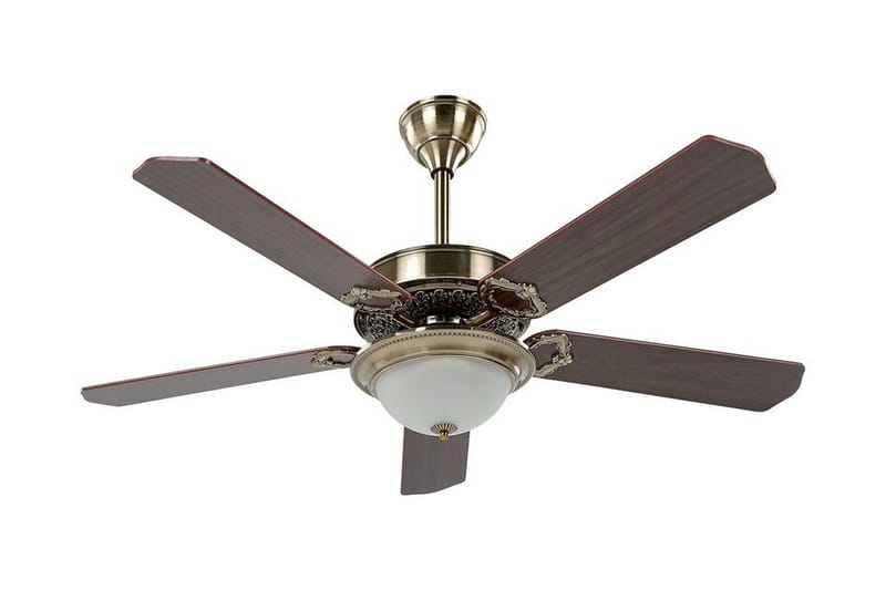 Tamarka Loftsventilator 129 cm med Belysning - Natur/Messing - Hus & renovering - Klimakontrol - Ventilatorer