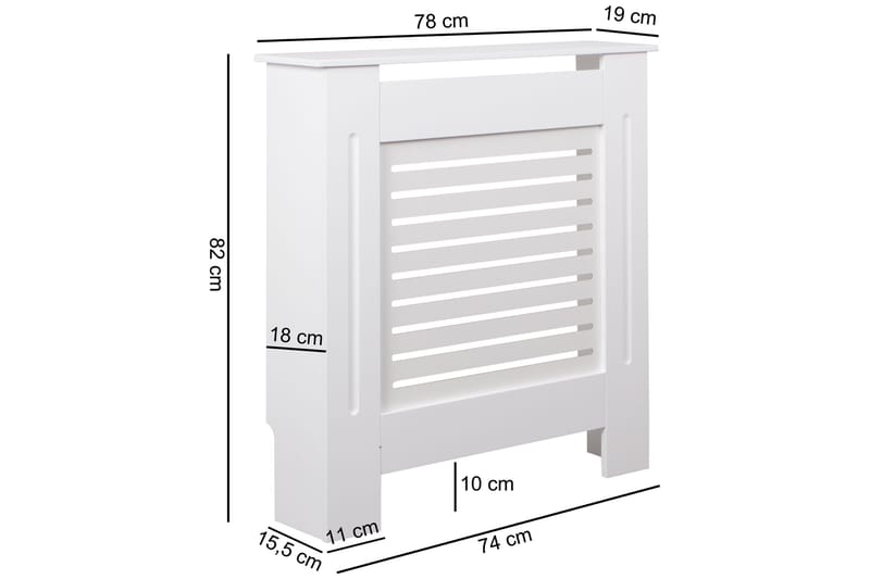 Moening Opbevaringsskab 78x19 cm - Hvid - Hus & renovering - Klimakontrol - Opvarmning