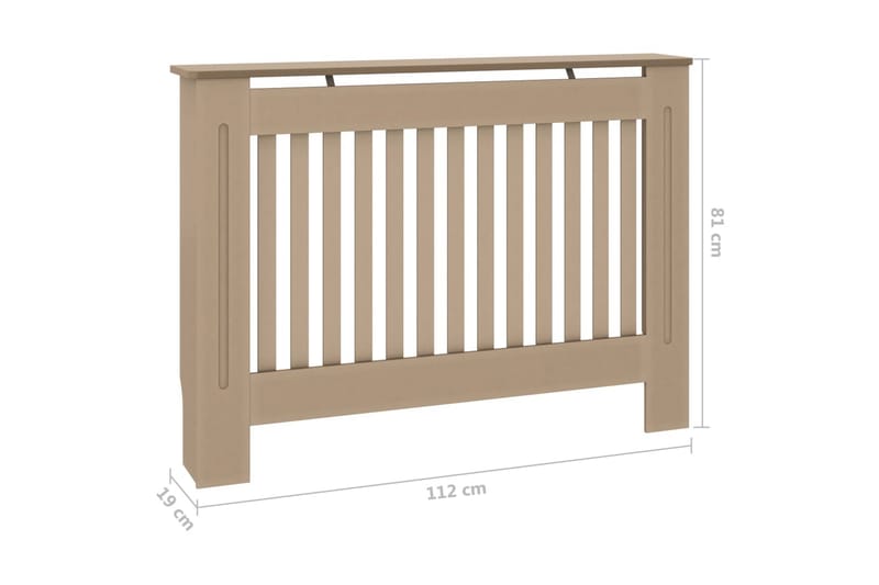 Radiatorskjuler 112x19x81 cm Mdf - Brun - Hus & renovering - Klimakontrol - Opvarmning