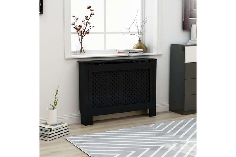 Radiatorskjuler 112x19x81 cm Mdf Sort - Sort - Hus & renovering - Klimakontrol - Opvarmning