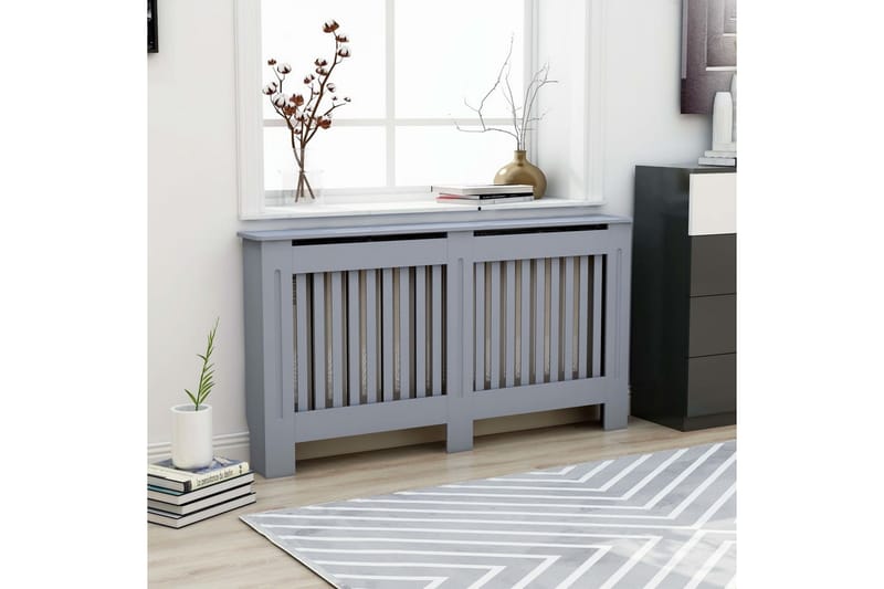 Radiatorskjuler 152x19x81 cm Mdf Antracitgrå - Grå - Hus & renovering - Klimakontrol - Opvarmning