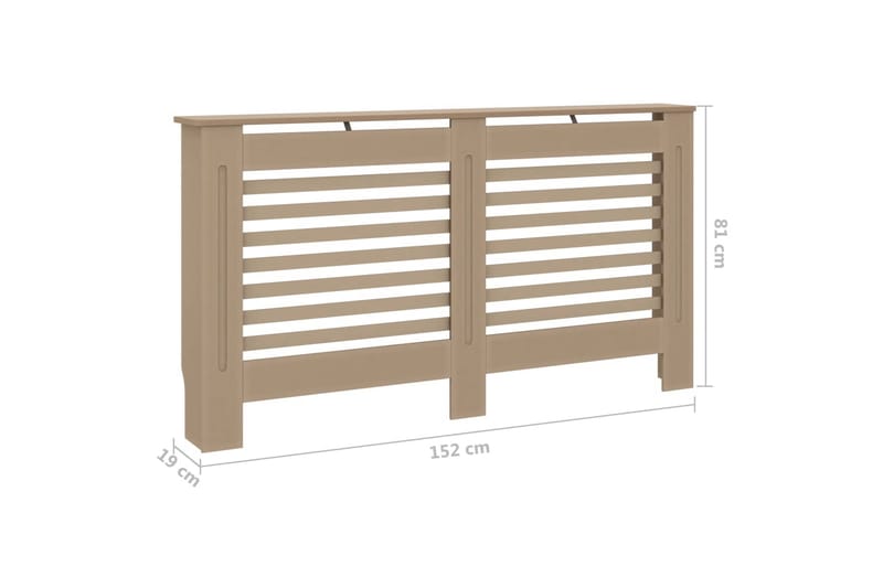 Radiatorskjuler 152x19x81 cm Mdf - Brun - Hus & renovering - Klimakontrol - Opvarmning