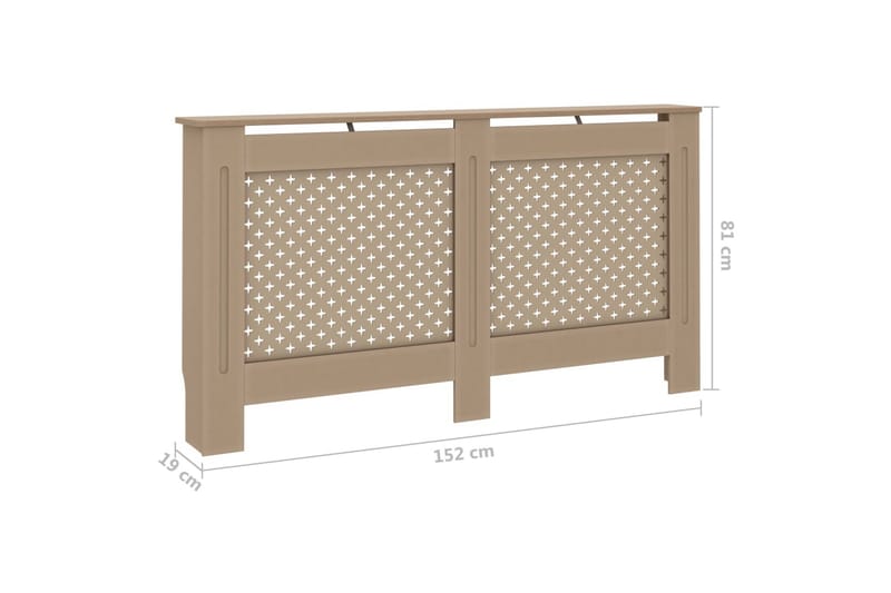 Radiatorskjuler 152x19x81 cm Mdf - Brun - Hus & renovering - Klimakontrol - Opvarmning