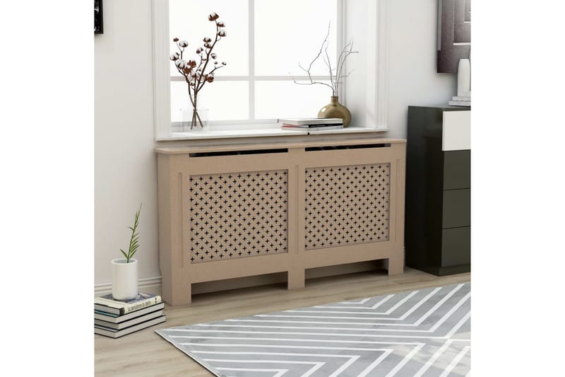 Radiatorskjuler 152x19x81 cm Mdf - Brun - Hus & renovering - Klimakontrol - Opvarmning