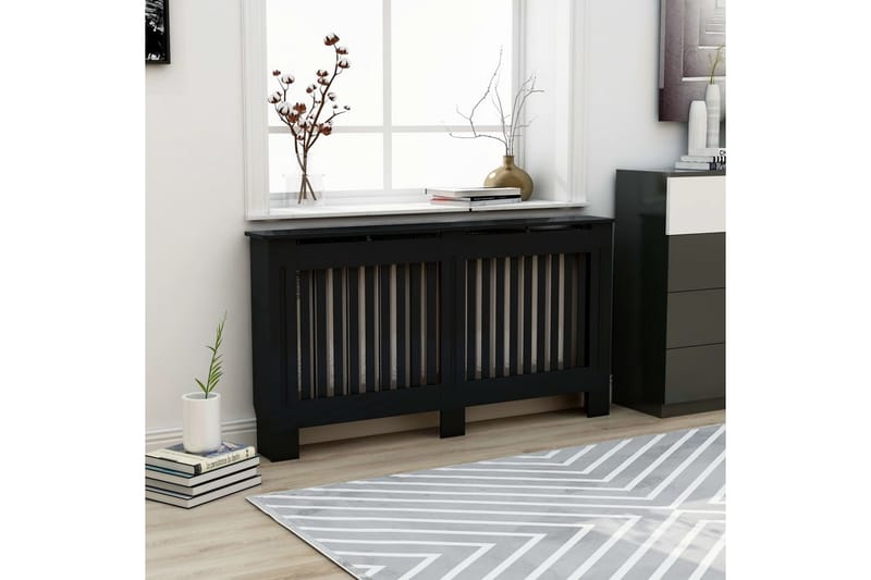 Radiatorskjuler 152x19x81 cm Mdf Sort - Sort - Hus & renovering - Klimakontrol - Opvarmning