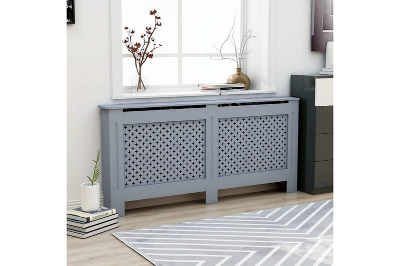 Radiatorskjuler 172x19x81 cm Mdf Antracitgrå - Grå - Hus & renovering - Klimakontrol - Opvarmning