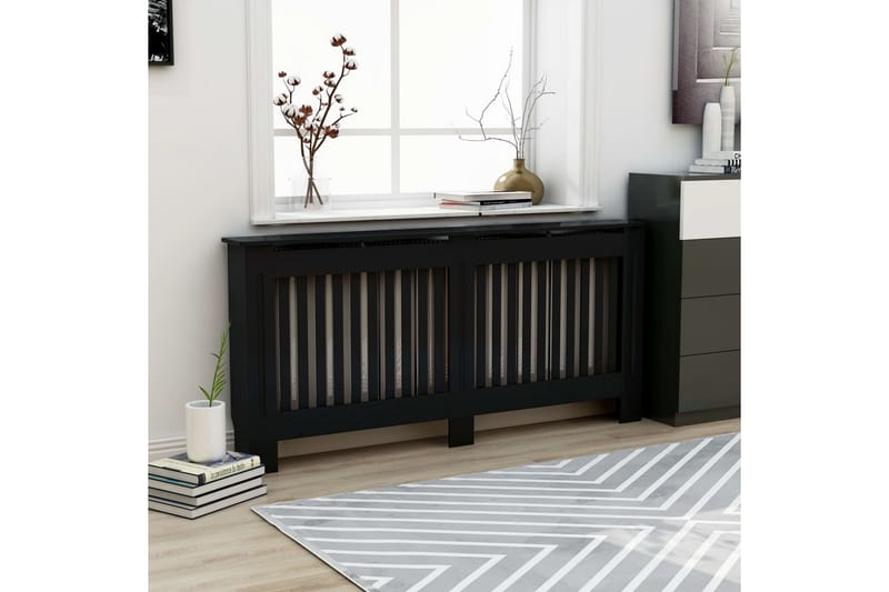 Radiatorskjuler 172x19x81 cm Mdf Sort - Sort - Hus & renovering - Klimakontrol - Opvarmning