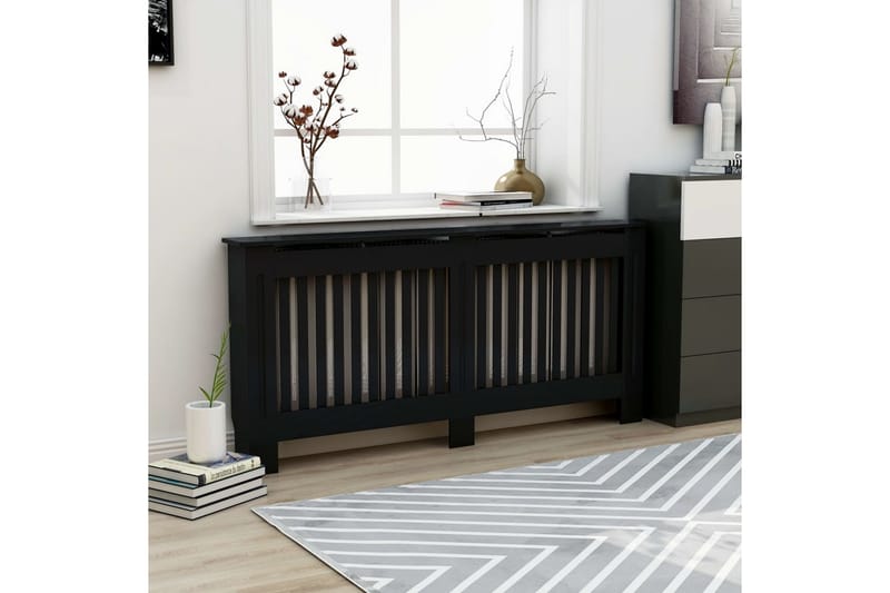 Radiatorskjuler 172x19x81 cm Mdf Sort - Sort - Radiatorskjuler