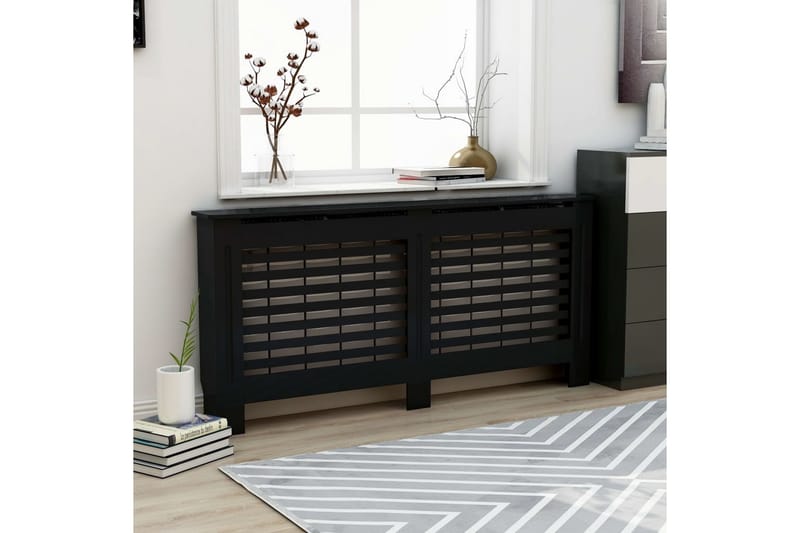 Radiatorskjuler 172x19x81 cm Mdf Sort - Sort - Hus & renovering - Klimakontrol - Opvarmning