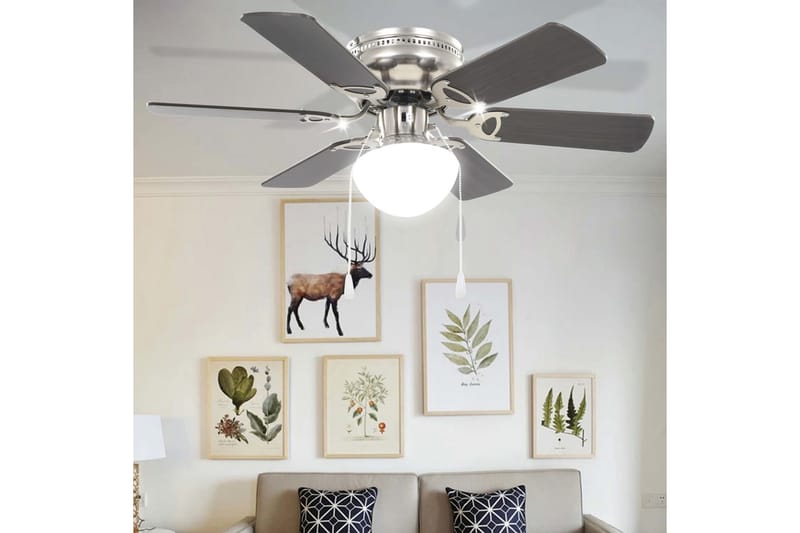 dekorativ loftventilator med lys 82 cm mørkebrun - Hus & renovering - Klimakontrol - Ventilatorer
