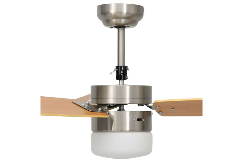 loftventilator med lampe og fjernbetjening 108 cm lysebrun - Brun - Ventilatorer - Loftventilator